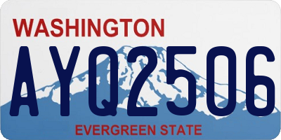 WA license plate AYQ2506