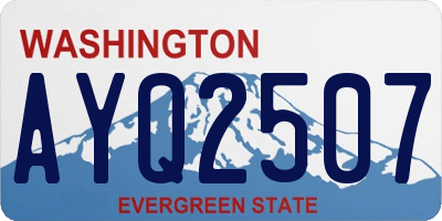 WA license plate AYQ2507