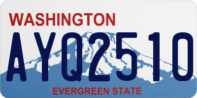 WA license plate AYQ2510