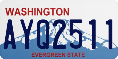 WA license plate AYQ2511