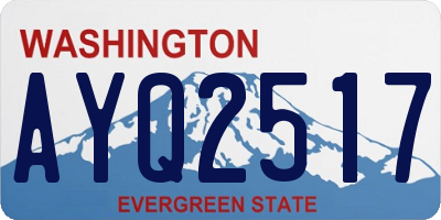 WA license plate AYQ2517