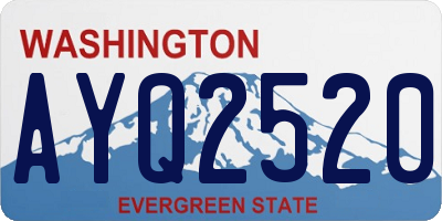 WA license plate AYQ2520