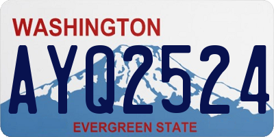 WA license plate AYQ2524
