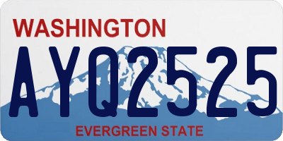 WA license plate AYQ2525