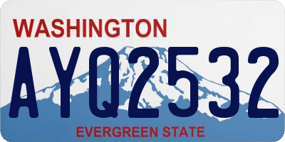 WA license plate AYQ2532