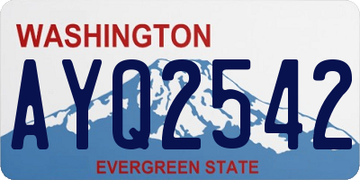 WA license plate AYQ2542