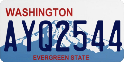 WA license plate AYQ2544