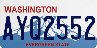 WA license plate AYQ2552