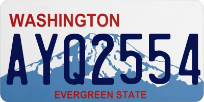 WA license plate AYQ2554