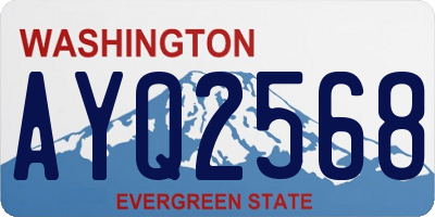 WA license plate AYQ2568