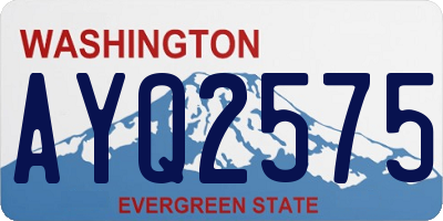 WA license plate AYQ2575