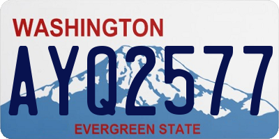 WA license plate AYQ2577