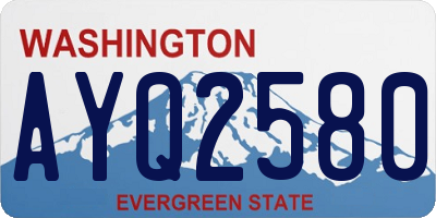 WA license plate AYQ2580