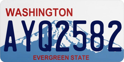 WA license plate AYQ2582