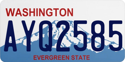 WA license plate AYQ2585