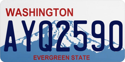 WA license plate AYQ2590