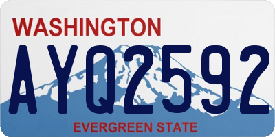 WA license plate AYQ2592