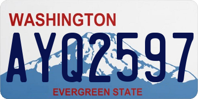 WA license plate AYQ2597