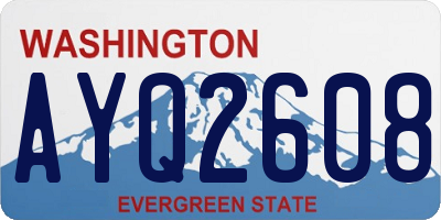 WA license plate AYQ2608