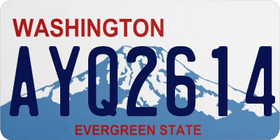 WA license plate AYQ2614
