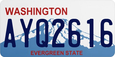 WA license plate AYQ2616