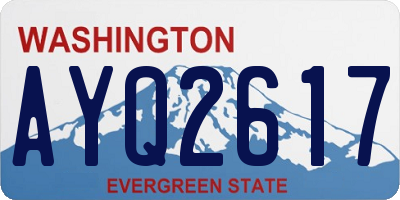 WA license plate AYQ2617