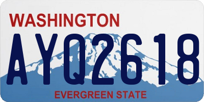 WA license plate AYQ2618