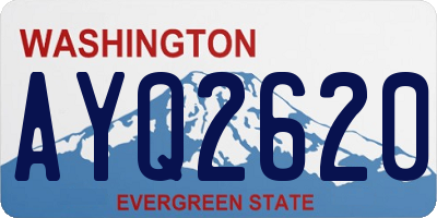 WA license plate AYQ2620