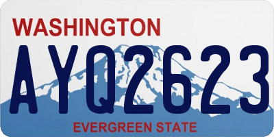 WA license plate AYQ2623