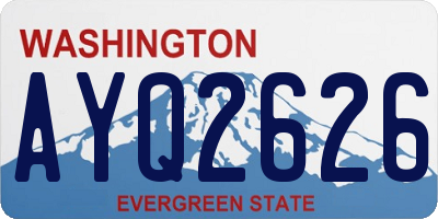 WA license plate AYQ2626
