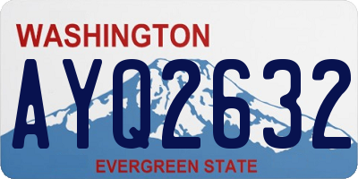 WA license plate AYQ2632