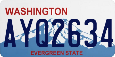 WA license plate AYQ2634
