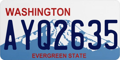 WA license plate AYQ2635