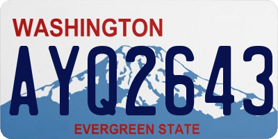 WA license plate AYQ2643