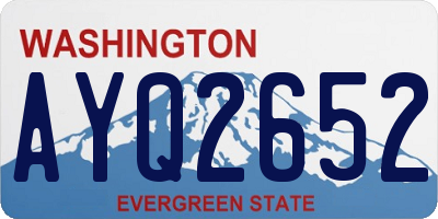 WA license plate AYQ2652