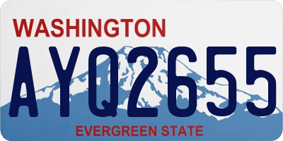 WA license plate AYQ2655