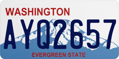 WA license plate AYQ2657