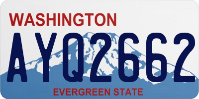 WA license plate AYQ2662