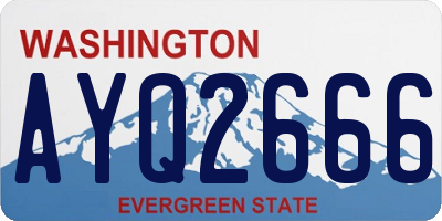 WA license plate AYQ2666