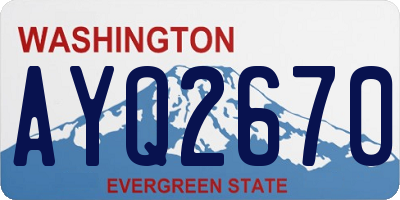 WA license plate AYQ2670