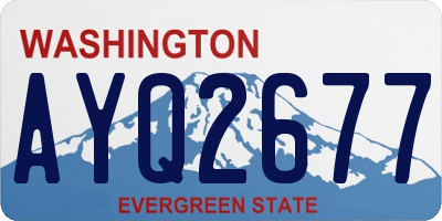 WA license plate AYQ2677