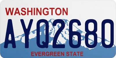WA license plate AYQ2680