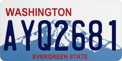 WA license plate AYQ2681