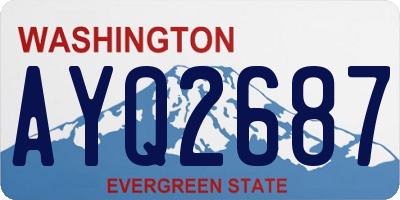 WA license plate AYQ2687