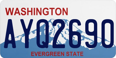 WA license plate AYQ2690