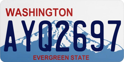 WA license plate AYQ2697