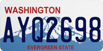 WA license plate AYQ2698