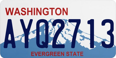 WA license plate AYQ2713