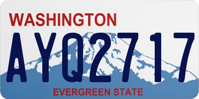 WA license plate AYQ2717