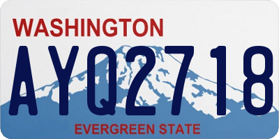 WA license plate AYQ2718